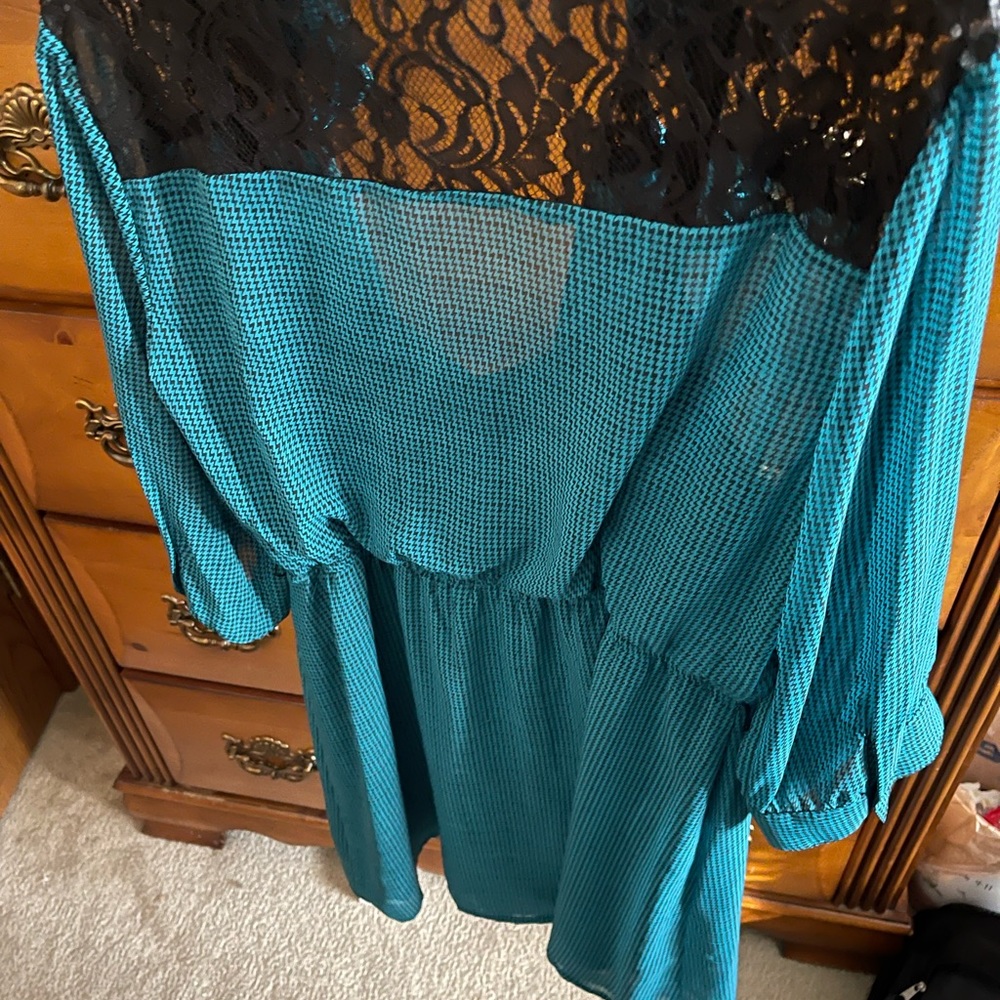 Trap green dress